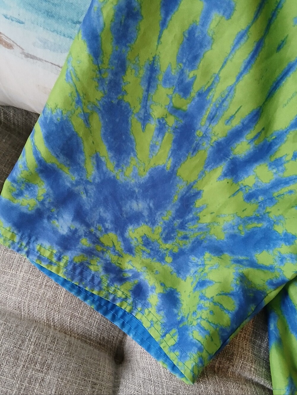 Sea Life Co. Swim Trunks Boys Sz L Blue Green Tie Dye - Picture 5 of 9